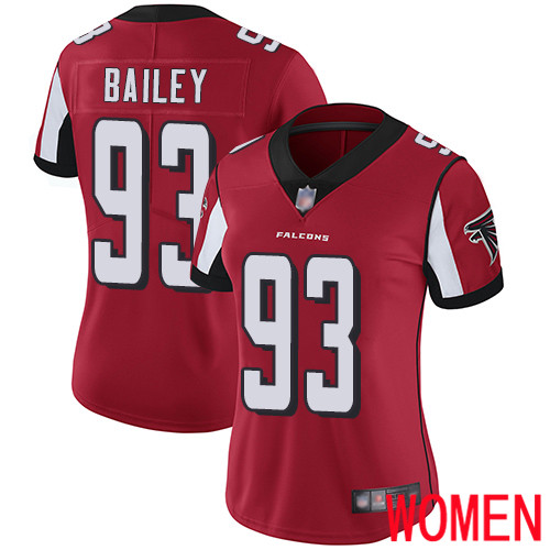 Atlanta Falcons Limited Red Women Allen Bailey Home Jersey NFL Football #93 Vapor Untouchable->women nfl jersey->Women Jersey